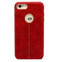 Луксозен кожен гръб VORSON VC-004 за Apple iPhone 7 / iPhone 8 - червен
