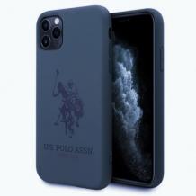 Оригинален силиконов гръб U.S. POLO ASSN. за Apple iPhone 12 /12 Pro 6.1'' - син