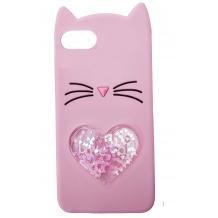 Силиконов калъф / гръб / TPU 3D за Samsung Galaxy J5 2017 J530 - Love Cat / розов