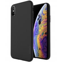 Оригинален силиконов калъф / гръб / TPU X-LEVEL Guardian Series за Apple iPhone XS MAX - черен / мат