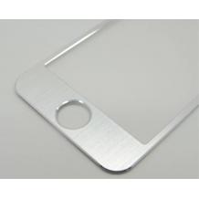 Алуминиев стъклен скрийн протектор / Tempered Glass Screen Protector Aluminum за Apple iPhone 6 4.7'' - сив
