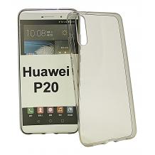 Ултра тънък силиконов калъф / гръб / TPU Ultra Thin за Huawei P20 - сив / прозрачен