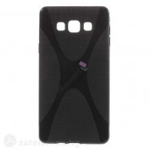 Силиконов калъф / гръб / TPU X Line за Samsung Galaxy J7 2016 J710 - черен