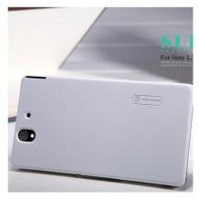 Луксозен заден предпазен твърд гръб Nillkin Grid за Sony Xperia Z L36h - бял