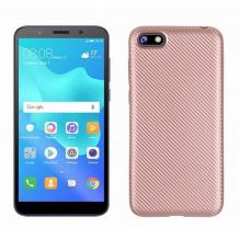 Силиконов калъф / гръб / TPU за Huawei Y5 2018 - Rose Gold / Carbon