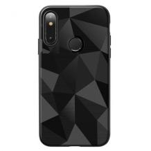 Силиконов калъф / гръб / PRISM GEOMETRIC TPU за Huawei Y6 2019 - черен / призма