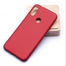 Силиконов калъф / гръб / TPU за Samsung Galaxy A40 - червен / мат