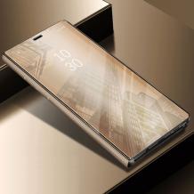 Луксозен калъф Clear View Cover с твърд гръб за Xiaomi Redmi Note 5 / Note 5 Pro - златист
