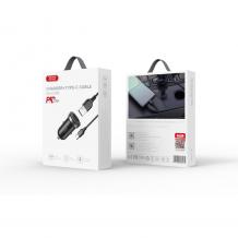 Зарядно устройство за кола комплект XO CC56 PD 30W QC 1x USB 1x USB-C с кабел USB - USB-C