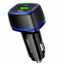 Зарядно устройство за кола преходник адаптер BLUE Power BBZ14A с USB и type C изход 12V 20W