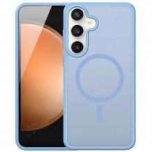 Луксозен гръб / кейс / Matte Case с безжично зареждане MagSafe за Samsung Galaxy S25 FE - светлосин