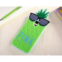 Силиконов калъф / гръб / TPU 3D за Samsung Galaxy Note 4 N920 / Galaxy Note 4 - pineapple / зелен ананас