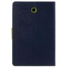 Кожен калъф Flip тефтер Mercury GOOSPERY Fancy Diary със стойка за Samsung Galaxy Tab A 8.0" T350 - син със зелено