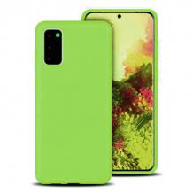 Луксозен силиконов калъф / гръб / Soft Touch TPU за Samsung Galaxy S20 FE - зелен