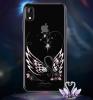 Луксозен твърд гръб KINGXBAR Swarovski Diamond за Apple iPhone XS Max - прозрачен / черен кант / swan