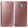 Луксозен калъф Clear View Cover с твърд гръб за Samsung Galaxy S7 Edge G935 - розов