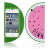 Силиконов калъф / гръб / TPU 3D за Apple iPhone 4 / iPhone 4S - Watermelon / розова диня