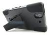 Луксозен силиконов  твърд гръб със стойка за Sony Xperia Z L36h - черен