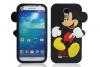 Силиконов калъф / гръб / ТПУ 3D за Samsung Galaxy S4 i9500 / Samsung S4 i9505 - Mickey mouse черен