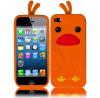 Силиконов гръб / калъф / TPU 3D за Apple iPhone 5 - Angry Bird / оранжев