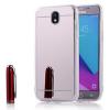 Луксозен силиконов калъф / гръб / TPU за Samsung Galaxy J3 2017 J330 - сребрист / огледален