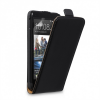 Кожен калъф Flip тефтер за HTC One M7 - черен