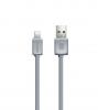 Оригинален USB кабел REMAX RC-008i 1m / USB Charging Cable за Apple iPhone 5 / iPhone 5S / iPhone 6 / iPhone 6 Plus / iPhone 7 / iPhone 8 / iPhone 7 Plus / iPhone 8 Plus - сив