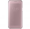 Луксозен калъф Clear View Cover с твърд гръб за Samsung Galaxy J3 / Galaxy J3 2016 J320 - розов