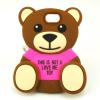 Силиконов калъф / гръб / TPU 3D за Samsung Galaxy S7 G930 - Teddy Bear / This Is Not A Love Me Toy / цикламен