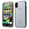 Оригинален силиконов калъф / гръб / TPU G-Case Plating за Apple iPhone XR - прозрачен / черен кант