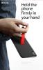 Луксозен гръб Baseus Little Tail Finger Grip Ring Holder за Apple iPhone X / iPhone XS - черен с червено