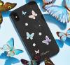 Луксозен твърд гръб със силиконов кант KINGXBAR Swarovski Diamond за Apple iPhone XR - черен / Butterfly