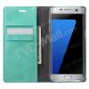 Луксозен кожен калъф със стойка MERCURY GOOSPERY за Samsung Galaxy S7 G930 / Samsung S7 - зелен / Blue Moon Flip