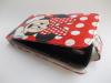Кожен калъф Flip тефтер за HTC Desire 500 - Minnie Mouse / Мини Маус / червен