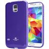 Луксозен силиконов гръб / калъф / TPU Mercury за Samsung Galaxy S5 G900 - JELLY CASE Goospery / лилав с брокат