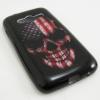 Силиконов калъф / гръб / TPU за Samsung Galaxy Ace 4 G313 - Skull / American Flag