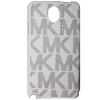 Луксозен кожен калъф Flip Cover S-View за Samsung Galaxy Note 3 N9000 / Samsung Note III N9005 - Michael Kors / бял