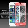 Стъклен скрийн протектор / Tempered Glass Protection Screen / за дисплей на Apple iPhone 5 / iPhone 5S / iPhone 5C - цикламен