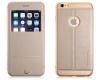 Луксозен калъф Flip тефтер със стойка S-View G-CASE Sense Series за Apple iPhone 6 Plus 5.5'' - златен