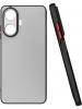 Луксозен твърд калъф / гръб Shockproof за Realme C65 - прозрачен / черен кант