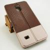 Луксозен кожен калъф Flip тефтер със стойка за Samsung Galaxy Note 4 N910 / Samsung Note 4 - Croco / кафяв