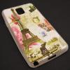 Силиконов калъф / гръб / TPU за Samsung Galaxy Note 3 N9005 - Айфелова кула / Eiffel Tower / цветя