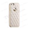 Метален бъмпер / Bumper / с кожен калъф от две части / Leather Xuenair Case за Apple iPhone 6 / 6S - бял