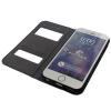 Кожен калъф Flip Cover S-View тип тефтер Puloka SS Case за Samsung Galaxy Note 4 N910 / Samsung Note 4 - черен със стойка