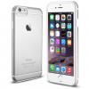 Твърд гръб / капак / за Apple iPhone 6 4.7'' - прозрачен с бял кант