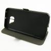 Кожен калъф Flip тефтер Flexi със стойка за Samsung Galaxy S6 Edge G925 - черен