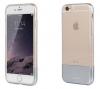 Луксозен силиконов калъф / гръб / TPU NUOKU Clear Series за Apple iPhone 6 4.7'' - прозрачен / сребрист кант