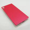 Ултра тънък силиконов калъф / гръб / TPU Ultra Thin за Sony Xperia Z4 - червен с кожен гръб
