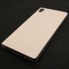 Ултра тънък силиконов калъф / гръб / TPU Ultra Thin за Sony Xperia Z4 - бял с кожен гръб