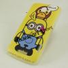 Силиконов калъф / гръб / TPU за HTC One X - жълт / Minions & Milo